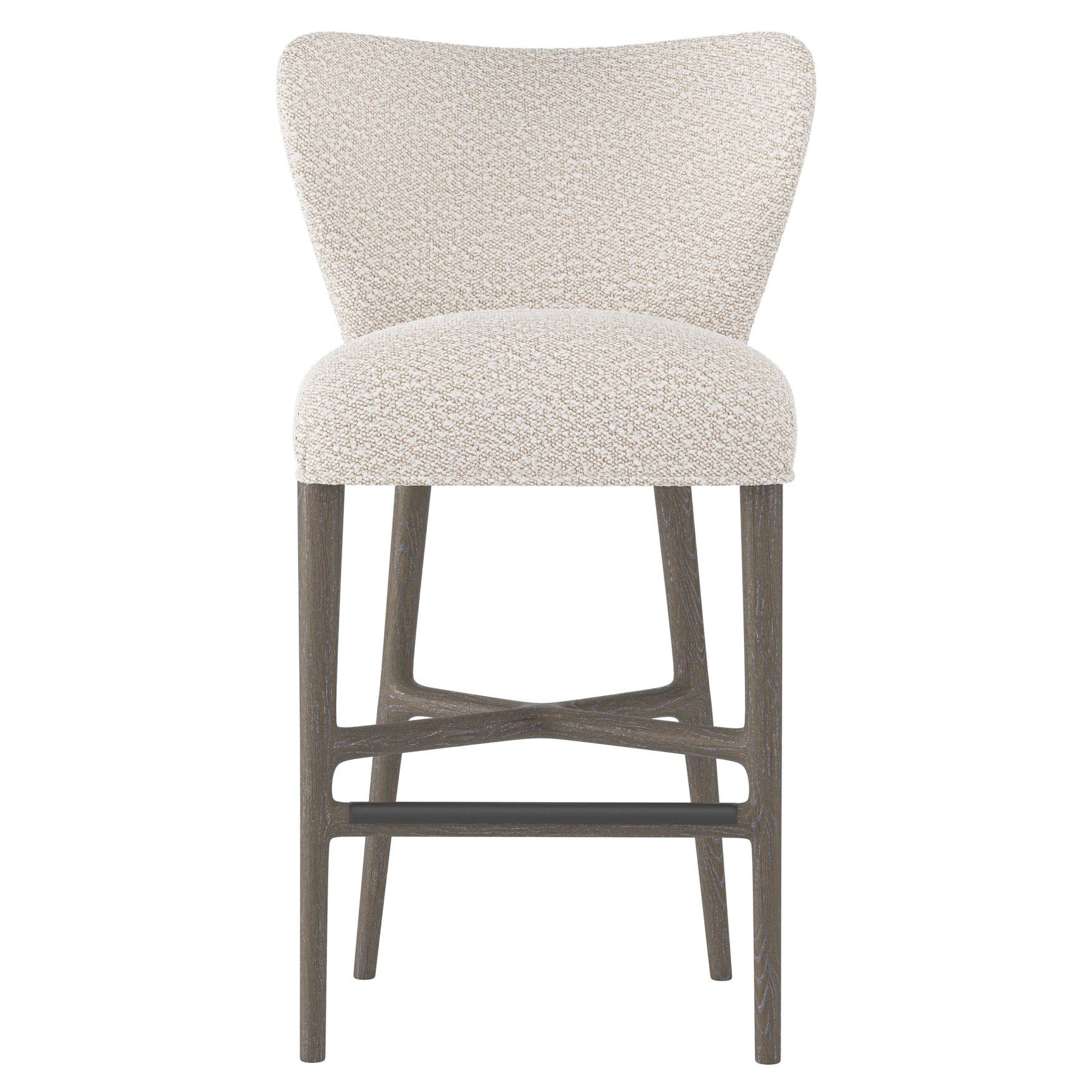 Kemp Portobello/White/Cream Fabric Bar Stool - Ornate Home