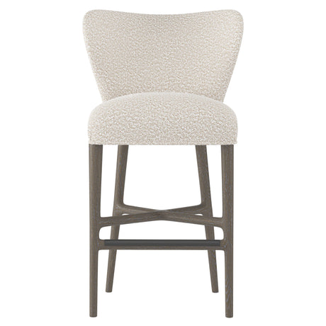 Kemp Portobello/White/Cream Fabric Bar Stool - Ornate Home