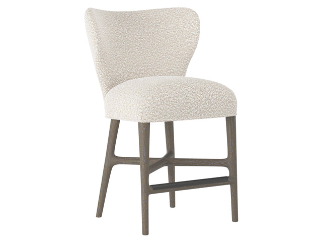 Kemp Portobello/White/Cream Fabric Counter Stool - Ornate Home