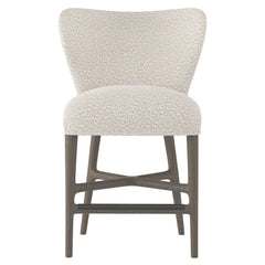 Kemp Portobello/White/Cream Fabric Counter Stool - Ornate Home