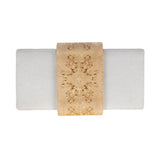 Kenan Creamy Ivory Ottoman - Ornate Home