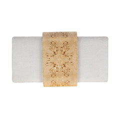 Kenan Creamy Ivory Ottoman - Ornate Home