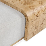 Kenan Creamy Ivory Ottoman - Ornate Home