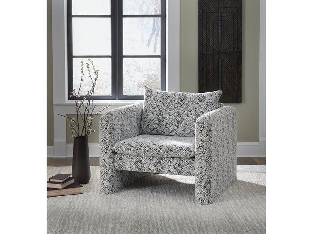 Kenbell Black/White Accent Chair (Online Special Price) - Ornate Home