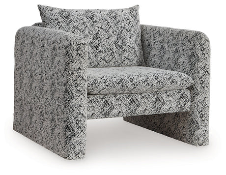 Kenbell Black/White Accent Chair - Ornate Home