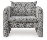 Kenbell Black/White Accent Chair - Ornate Home