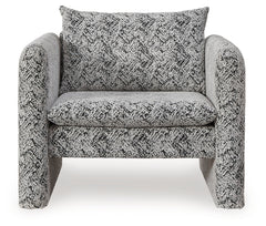 Kenbell Black/White Accent Chair - Ornate Home