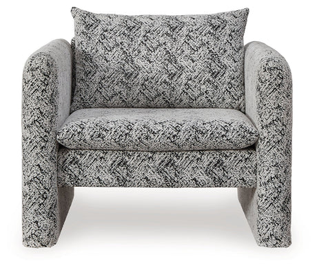 Kenbell Black/White Accent Chair - Ornate Home