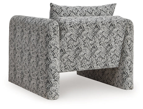 Kenbell Black/White Accent Chair - Ornate Home