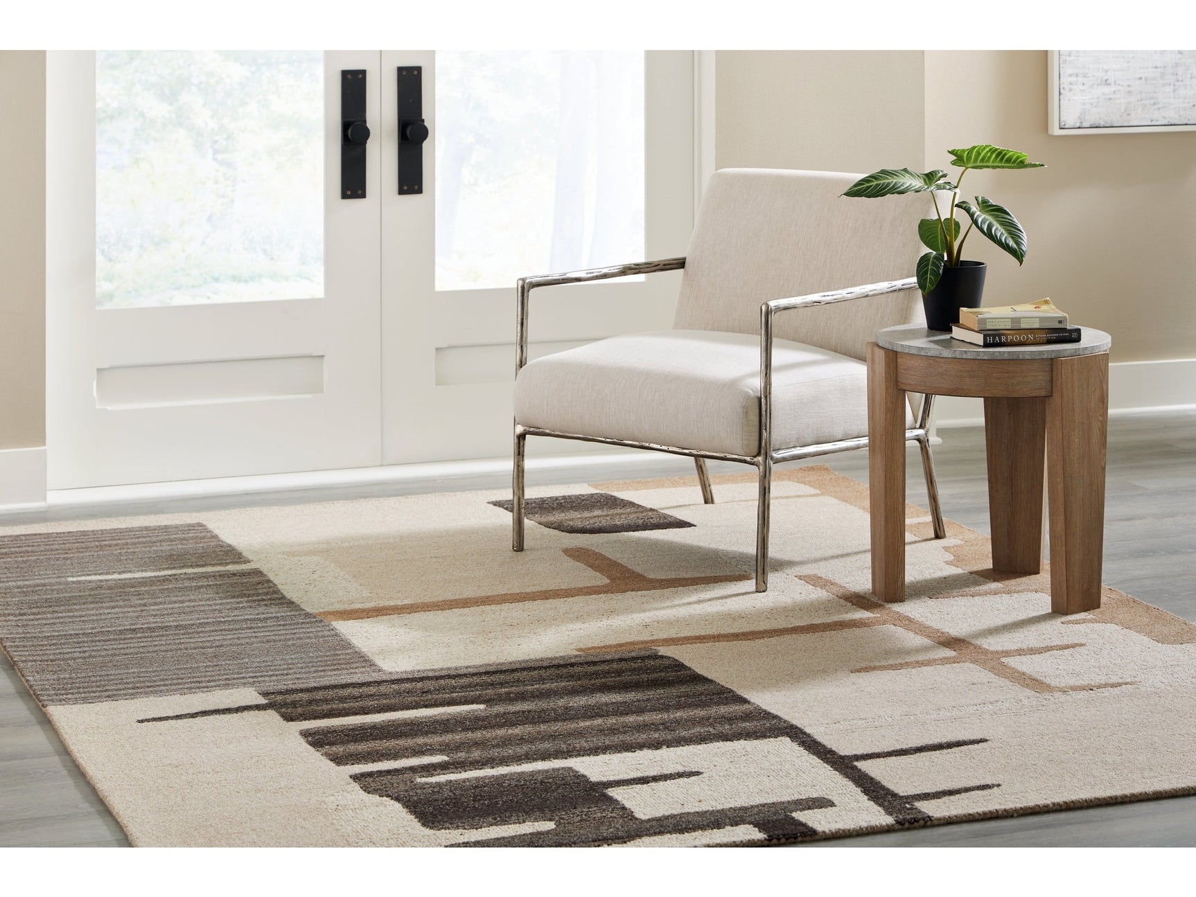 Kencher Beige/Brown Large Rug (Online Special Price) - Ornate Home