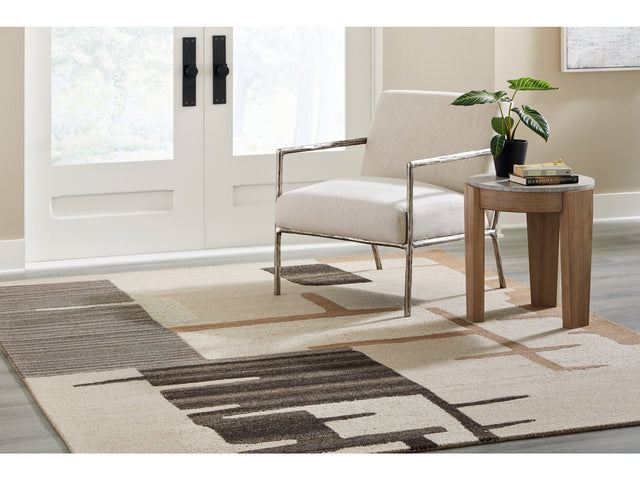 Kencher Beige/Brown Large Rug (Online Special Price) - Ornate Home