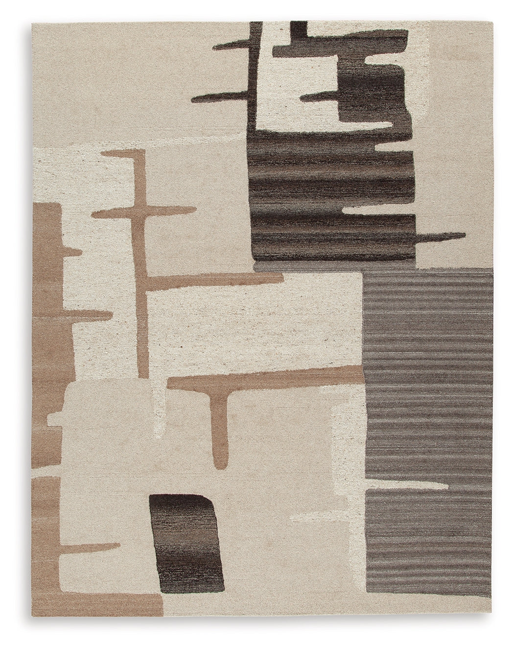 Kencher Beige/Brown Large Rug (Online Special Price) - Ornate Home