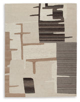 Kencher Beige/Brown Large Rug - Ornate Home