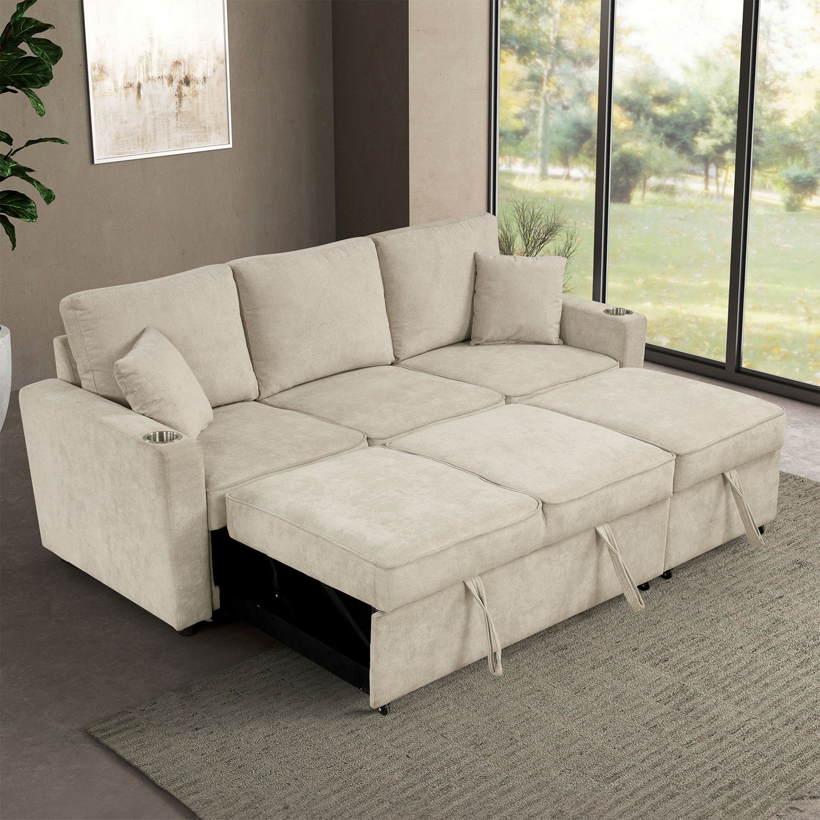 Kendal Beige Sleeper Sofa - Ornate Home