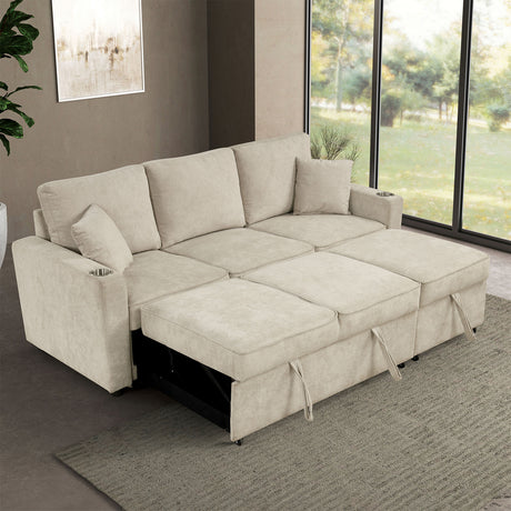 Kendal Beige Sleeper Sofa - Ornate Home