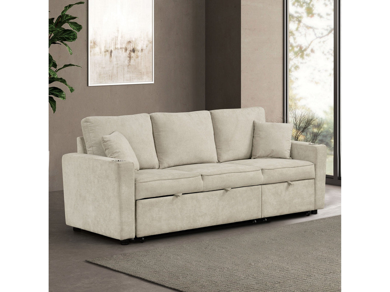 Kendal Beige Sleeper Sofa - Ornate Home