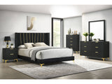 Kendall Black 5-piece Eastern King Bedroom Set - Ornate Home