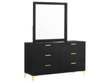 Kendall Black Dresser and Mirror - Ornate Home