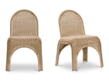 Kendall Natural Outdoor Dining Chair (Set of 2) - Ornate Home