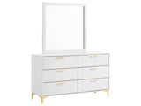 Kendall White Dresser and Mirror - Ornate Home