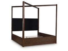 Kendamor Dark Brown California King Canopy Bed - Ornate Home