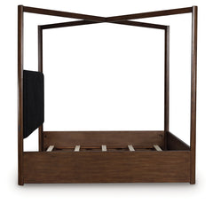 Kendamor Dark Brown California King Canopy Bed - Ornate Home