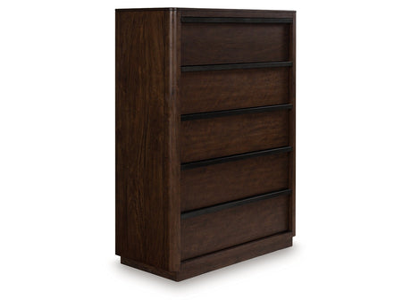 Kendamor Dark Brown Chest of Drawers - Ornate Home