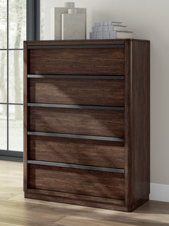 Kendamor Dark Brown Chest of Drawers - Ornate Home