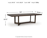 Kendamor Dark Brown Dining Extension Table (Online Special Price) - Ornate Home