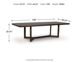 Kendamor Dark Brown Dining Extension Table - Ornate Home