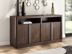 Kendamor Dark Brown Dining Server - Ornate Home