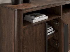 Kendamor Dark Brown Dining Server - Ornate Home