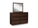 Kendamor Dark Brown Dresser & Mirror - Ornate Home