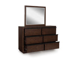 Kendamor Dark Brown Dresser & Mirror - Ornate Home