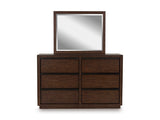 Kendamor Dark Brown Dresser & Mirror - Ornate Home