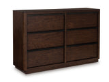 Kendamor Dark Brown Dresser & Mirror - Ornate Home