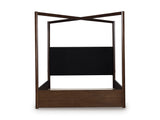 Kendamor Dark Brown King Canopy Bed - Ornate Home