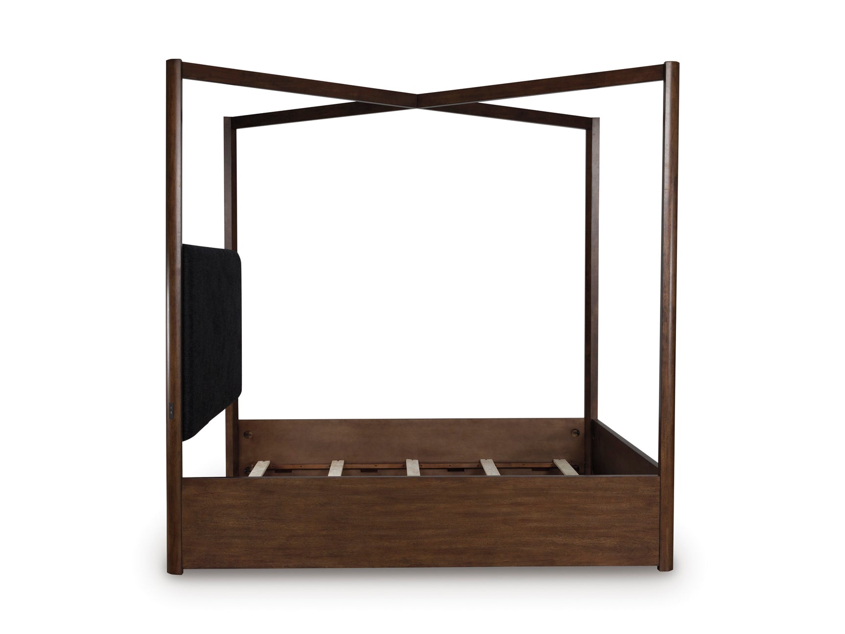 Kendamor Dark Brown King Canopy Bed - Ornate Home