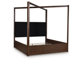 Kendamor Dark Brown Queen Canopy Bed - Ornate Home
