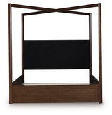 Kendamor Dark Brown Queen Canopy Bed - Ornate Home