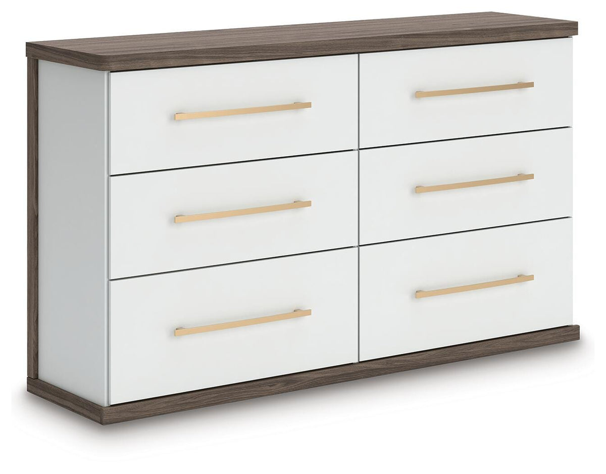 Kendanport Brown Dresser and 2 Nightstands - Ornate Home