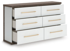 Kendanport Brown Dresser and 2 Nightstands - Ornate Home