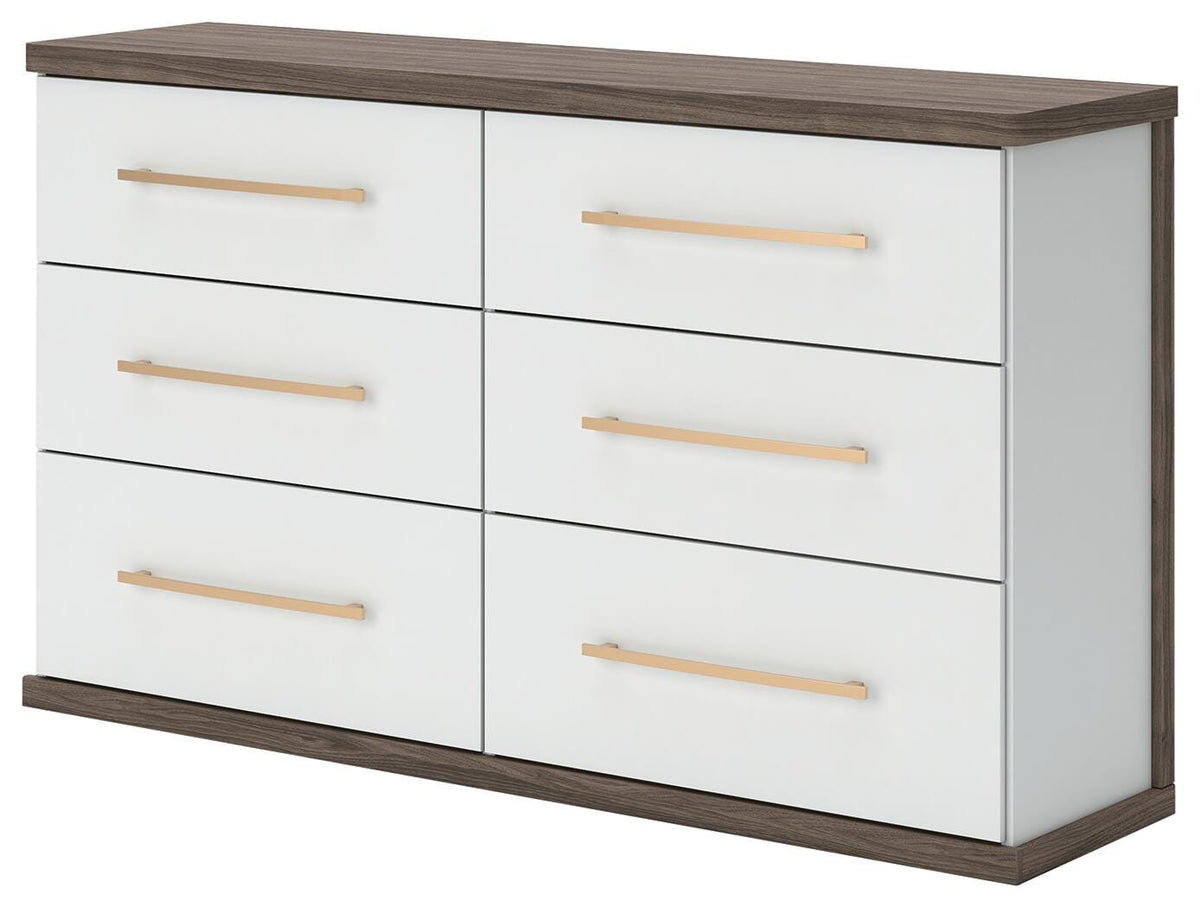 Kendanport Brown Dresser and 2 Nightstands - Ornate Home