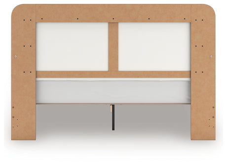 Kendanport Brown/White King Platform Bed, Dresser, Mirror and Nightstand - Ornate Home