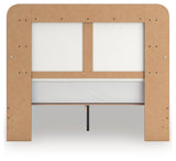 Kendanport Brown/White Queen Upholstered Platform Bed, Dresser and Mirror - Ornate Home