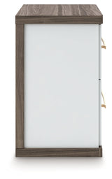 Kendanport White/Brown Queen Upholstered Bed, Dresser and Nightstand (Online Special Price) - Ornate Home