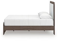 Kendanport White/Brown Queen Upholstered Bed - Ornate Home