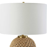 Kendari Brown/Woodtone Rope & Rattan Table Lamp - Ornate Home