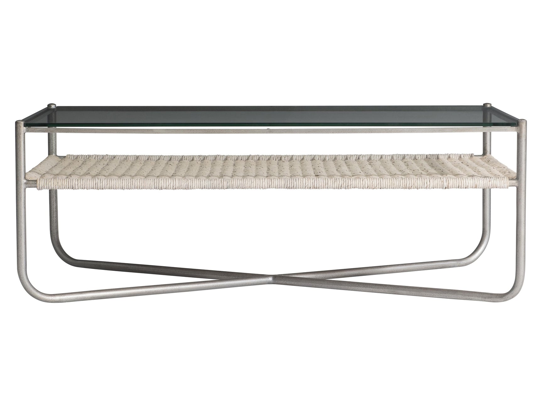 Kendo Glass/Light Grey Wash/Graphite Cocktail Table - Ornate Home