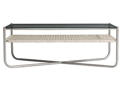 Kendo Glass/Light Grey Wash/Graphite Cocktail Table - Ornate Home